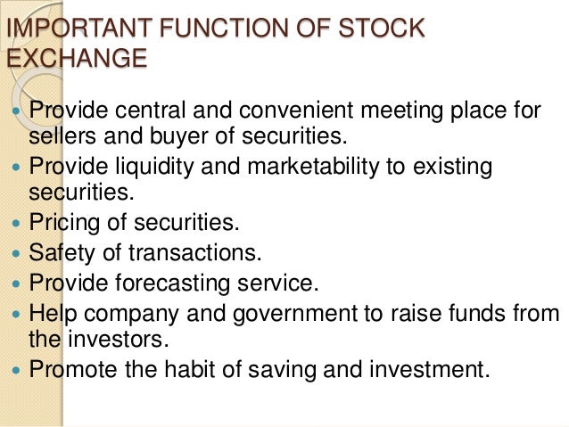 Stock Function Understand The Functions Of A Stock Exchange – NTBA