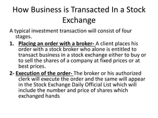 Stock Exchange of India | PPTX