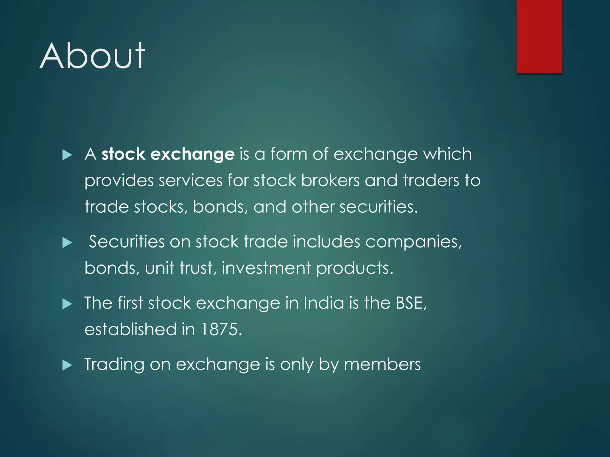 Stock Exchanges Of India Pptx