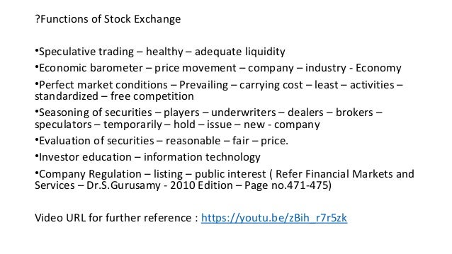 Stock Exchange - Meaning and Functions