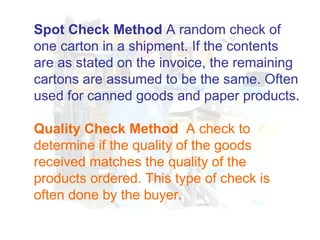 Random Inventory Spot Check Stock handling | PPT