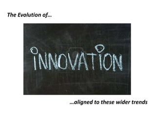 The Evolution of…




                    …aligned to these wider trends
 