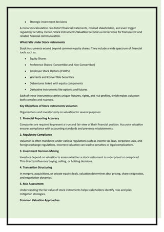 Warrants Financial Instruments Stock Instruments Valuation for Accurate Financial Reporting and Smart ...