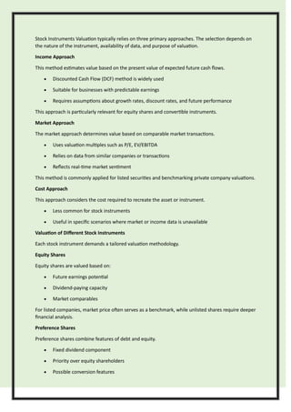 Financial Instrument Valuation System Design Stock Instruments Valuation for Accurate Financial Reporting and Smart ...