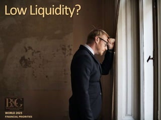 Low
Liquidity?
WORLD 2023
FINANCIAL PRIORITIES
stock
loans
1
 