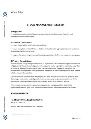 Stockmanagementsystem | PDF