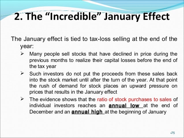 the weekend effect in stock prices and stock returns -- along with the january effect on the stock prices, there is another effect that has persisted over long periods and over a number of international markets – called the weekend effect it attributes to the differences in returns between mondays and other days of the week. the weekend effect in stock prices and stock returns -- along with the january effect on the stock prices, there is another effect that has persisted over long periods and over a number of international markets – called the weekend effect it attributes to the differences in returns between mondays and other days of the week.