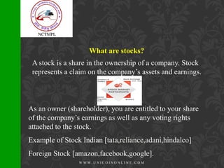 Stock market basics by NCTMPL | PDF