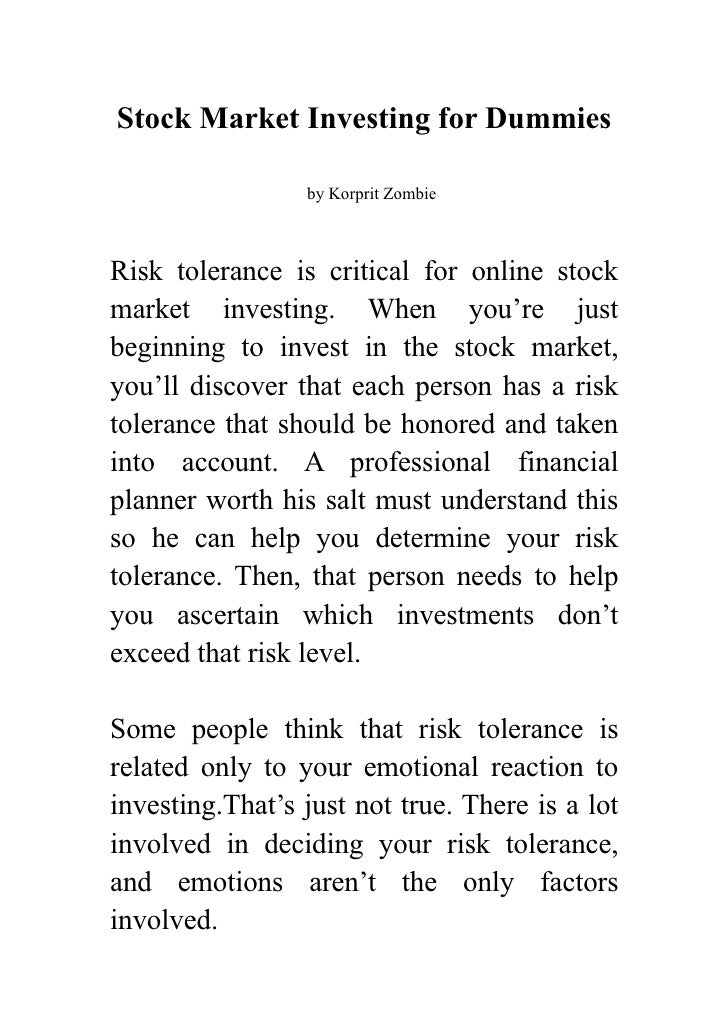 Stock Market Basics for Dummies: Start Investing with Confidence