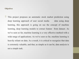 Stock Market Prediction Using ML Models. | PPTX