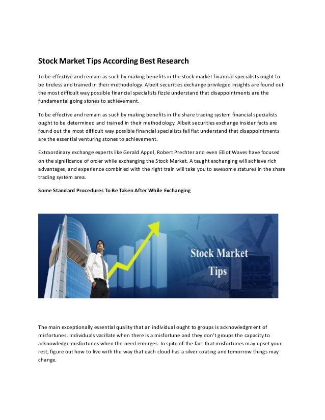 Stock market options tips