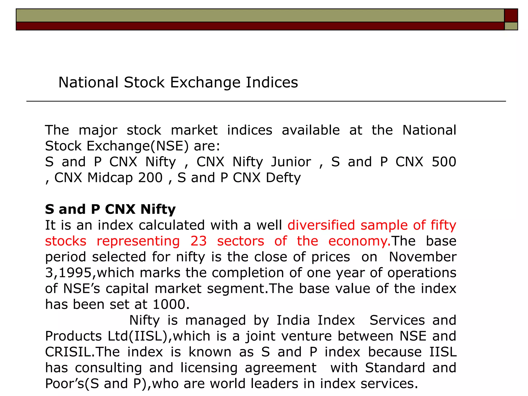 Stock Market Indices in Share Market | PDF