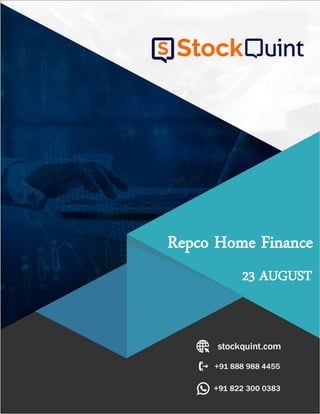 23 AUGUST
Repco Home Finance
 