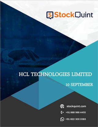10 SEPTEMBER
HCL TECHNOLOGIES LIMITED
 