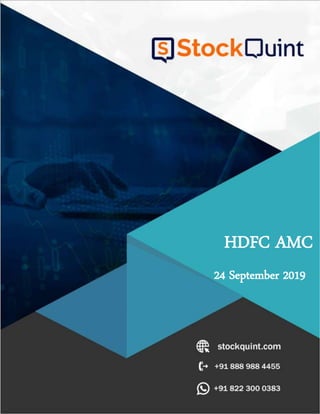 24 September 2019
HDFC AMC
 