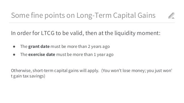 Short term capital gains tax on stock options