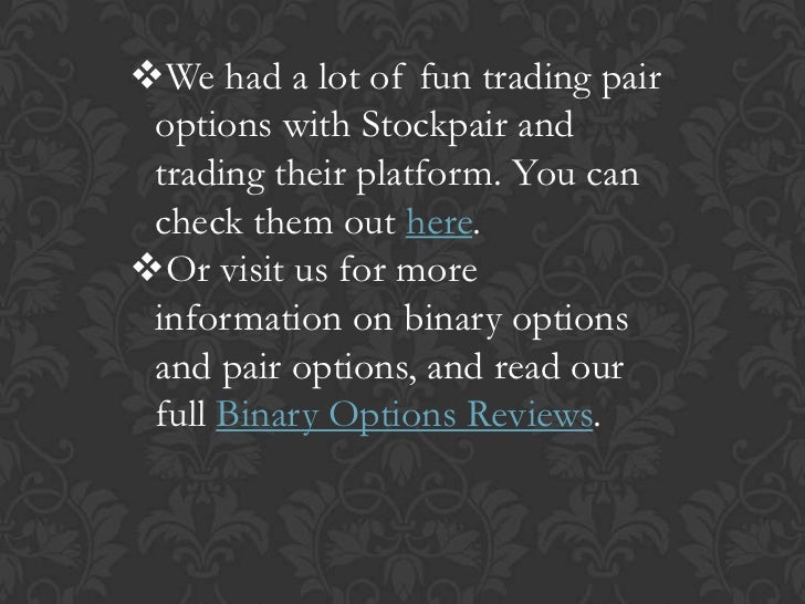 Binary pairs trading