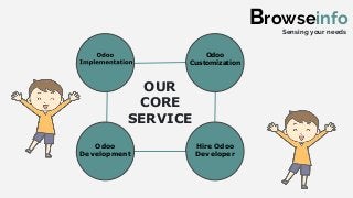 Odoo
Customization
Hire Odoo
Developer
Odoo
Development
OUR
CORE
SERVICE
Browseinfo
Sensing your needs
 