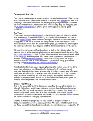 Stock Picking Strategies | PDF