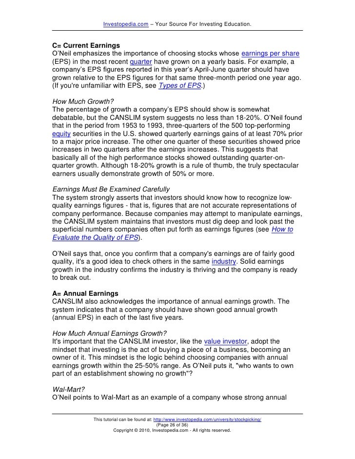 Stock Picking Strategies