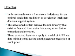 STOCK MARKET PRREDICTION WITH FEATURE EXTRACTION USING NEURAL NETWORK ...