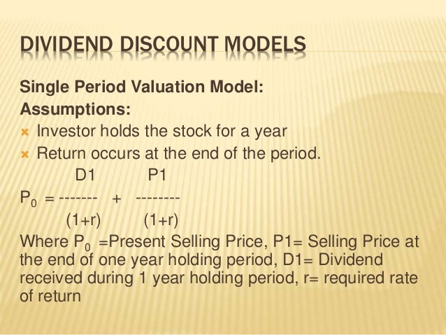 Single period valuation method