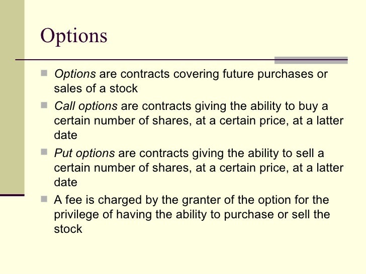 stock market options explained