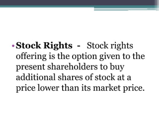 Trading Rights For Shares Stocks and bonds | PPTX