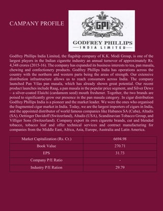 Stock specific report on godfrey phillips | PDF