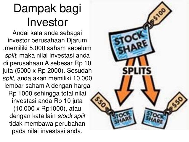 Opsi saham setelah stock split