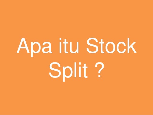Opsi saham setelah stock split
