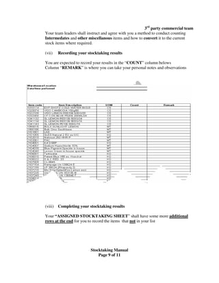 Stocktaking Procedures.pdf Stocktaking manual | PDF