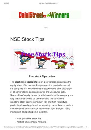 Stock tips