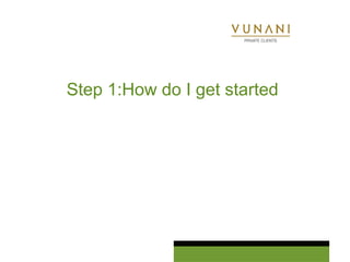 Step 1:How do I get started 
 