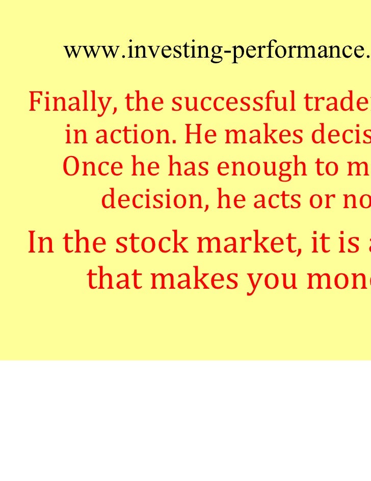 Successful stock market trading strategies