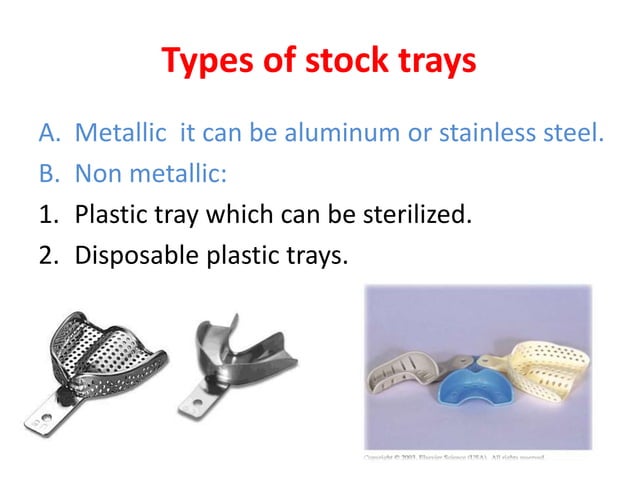 Stock trays | PPTX | Oral care | Personal Care