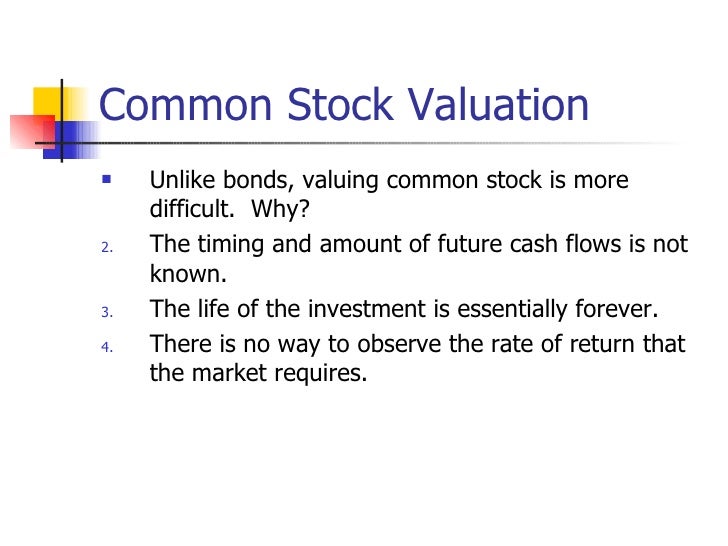 stock valuation stock valuation formulas
