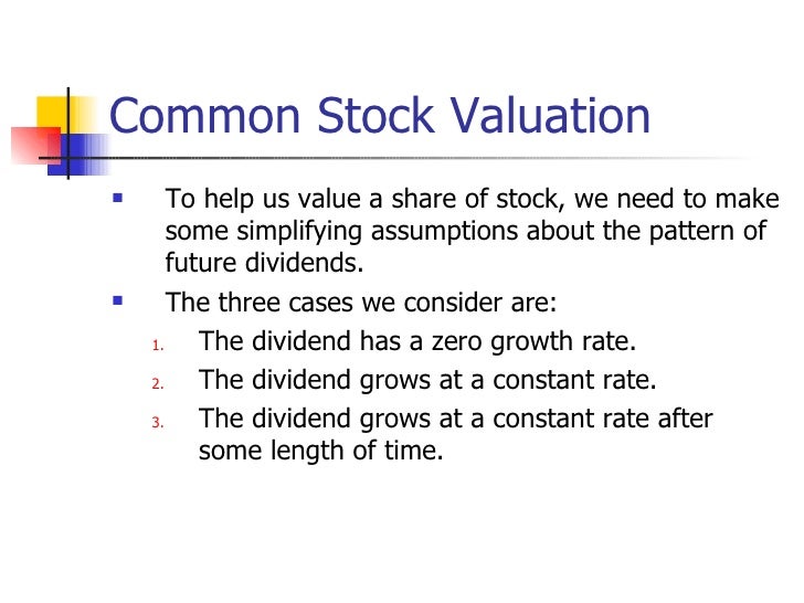 stock valuation stock valuation formulas