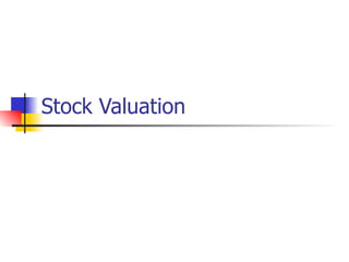 Stock Valuation 
