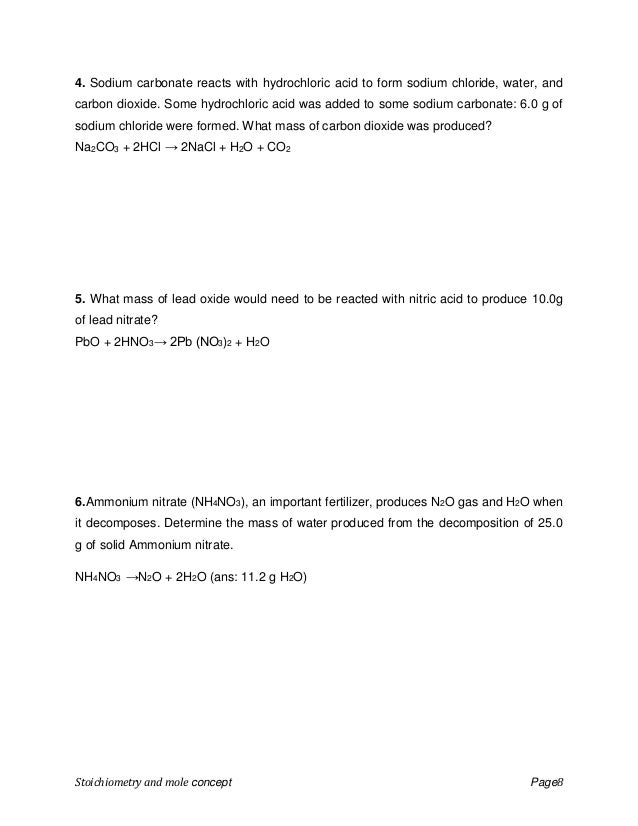 stoichiometry sodium bicarbonate and sulfuric acid react to form sodium sulfate water and carbon dioxide