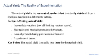 Less Experimentation Stoichiometry (Limiting Reactants and Yields) | PDF
