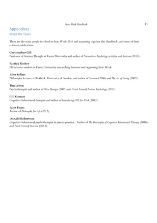 Stoic Week Handbook | PDF