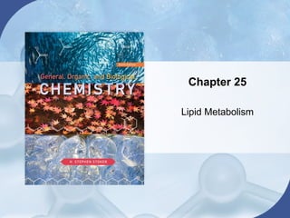 Chapter 25
Lipid Metabolism
 