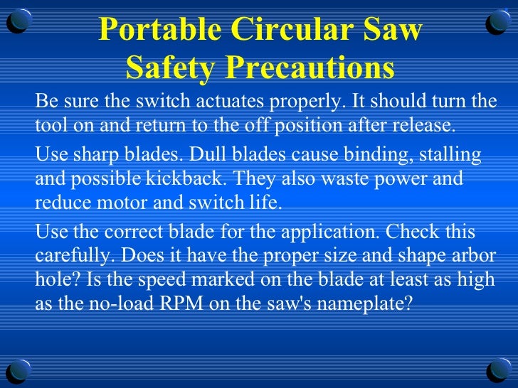 Portable Circular Saw Safety Rules Telegraph