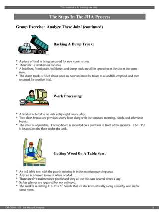 Job Hazard Analysis | PPT