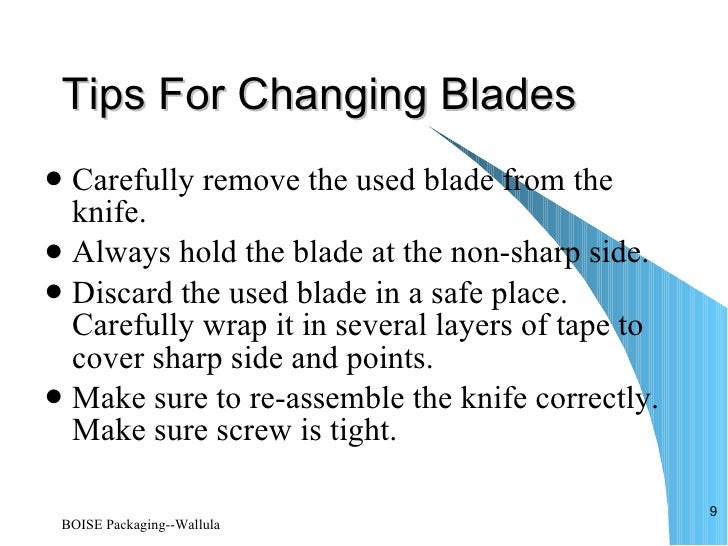 Razor Knife Safety Training