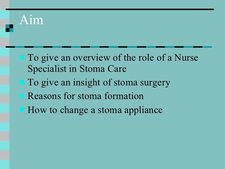 Stoma modules caring for the stoma patient