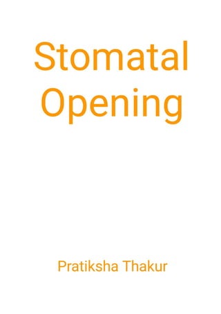 Stomatal Opening 