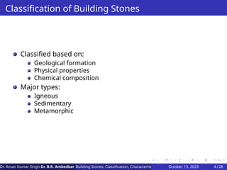 Stone Type Classification Building Stones: Classification, Characteristics, Tests, Minerals, and ...