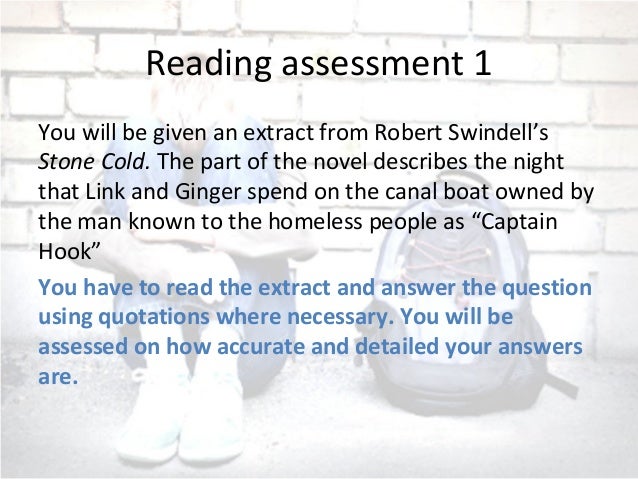 Stone Cold Lesson 10 Reading Assessment 1